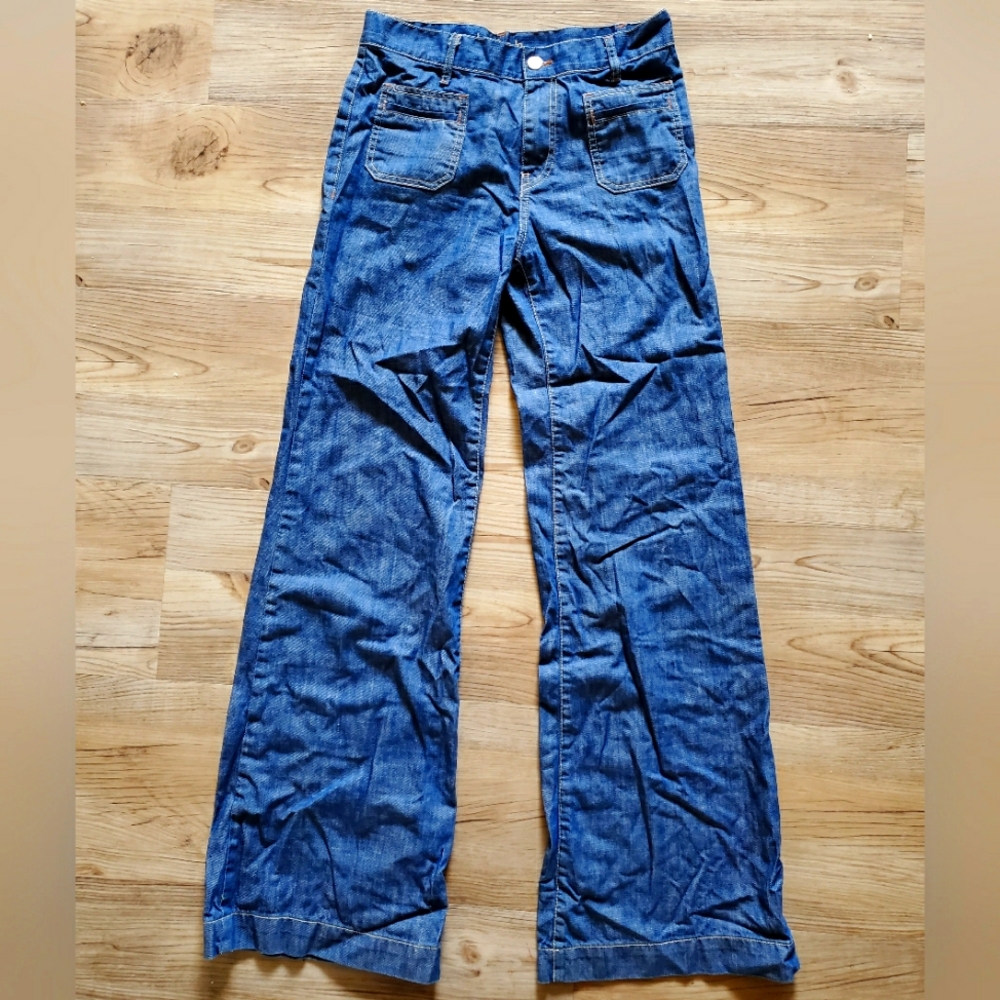 BA&SH New York Vintage Designer Wide Flare Jeans 28x33💕💙